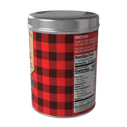 Season's Greetings Red Plaid Chocolate Hot Cocoa (16oz Round