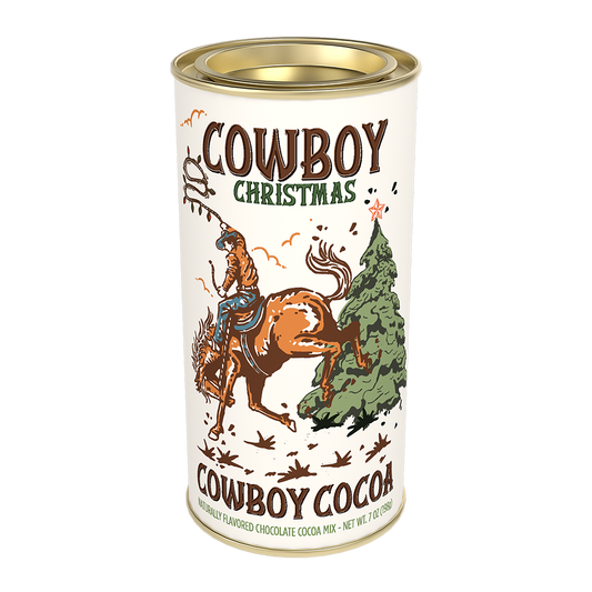 Cowboy Christmas Chocolate Cocoa (7oz Round Tin)