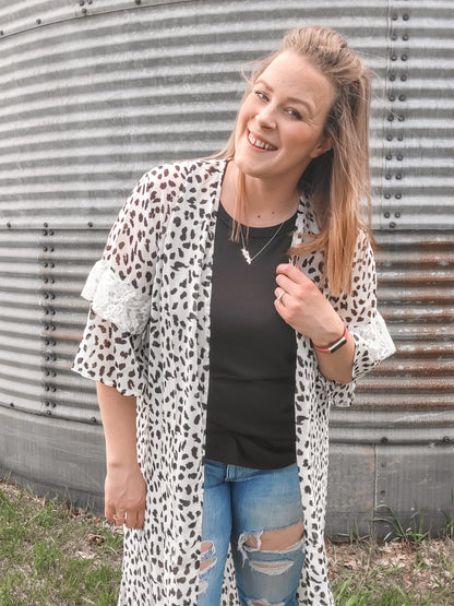 Dalmation Sensation Lace Kimono