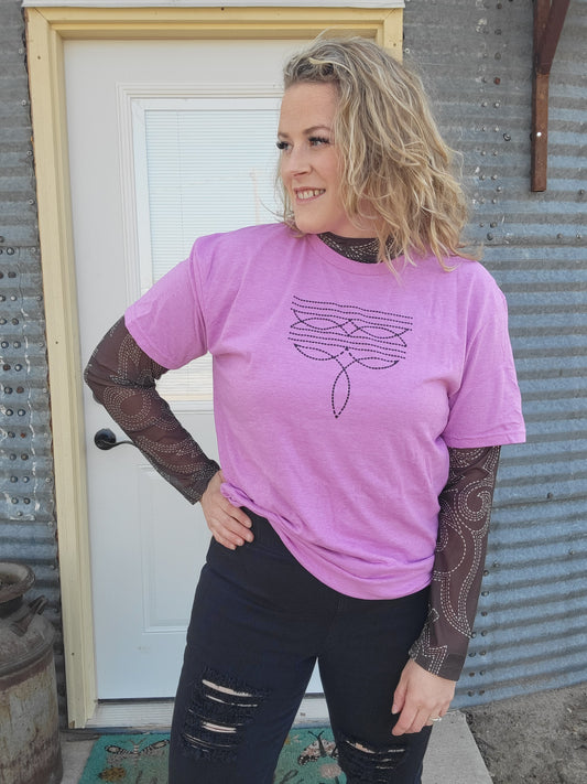 Boot Stitch Tee - Orchid