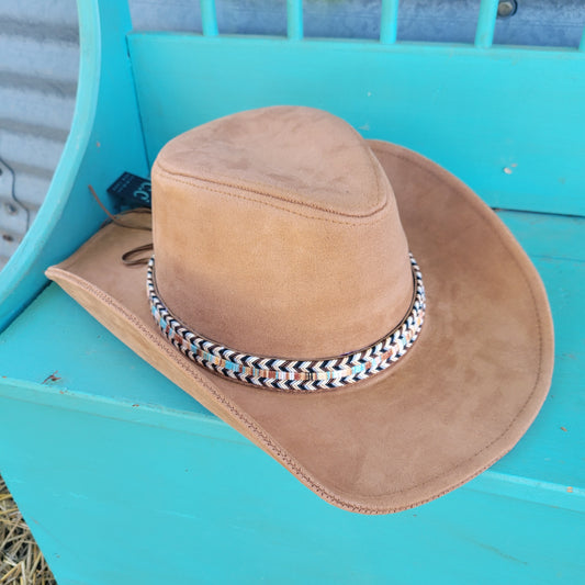 Bozeman Vegan Suede Cowboy Hat - Dk. Camel