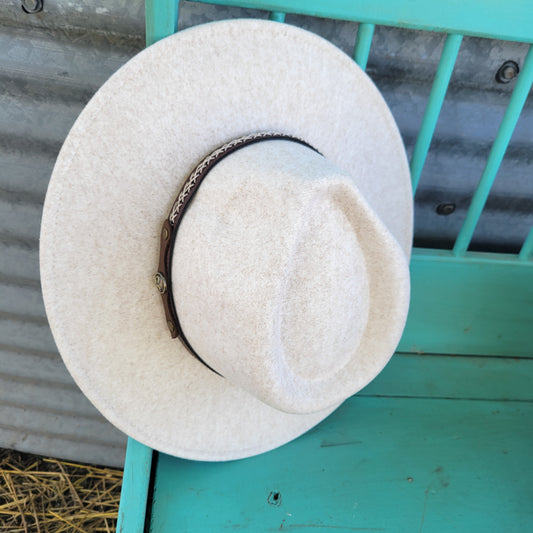 Decorative Trim Band CC Panama Hat - Heather Oatmeal