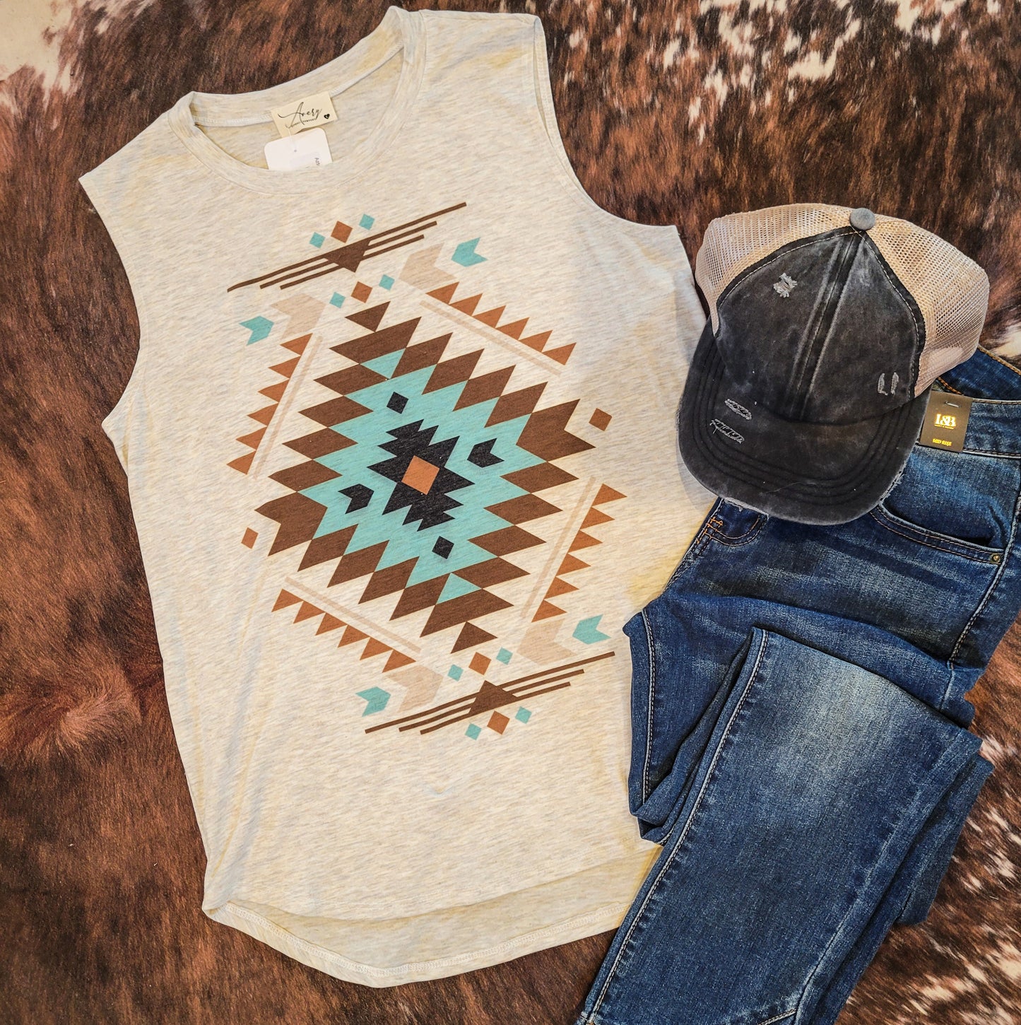 Aztec Sleeveless Tee