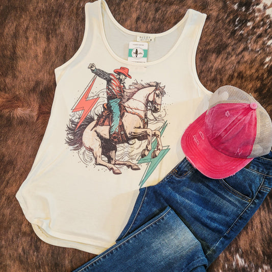 All American Cowboy Scoop Neck Tank