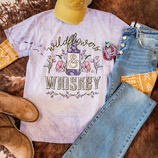 Wildflowers & Whiskey Purple Tee