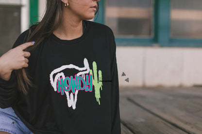 Western Drip Crop Long Sleeve