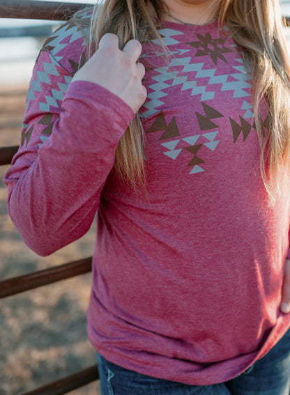 Saddle Up Long Sleeve - Pink Pop