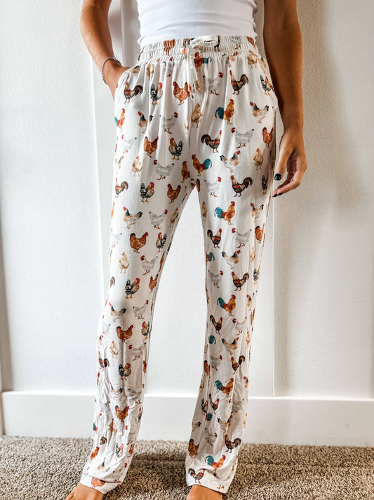 Chicken Bamboo Pajama Lounge Pants