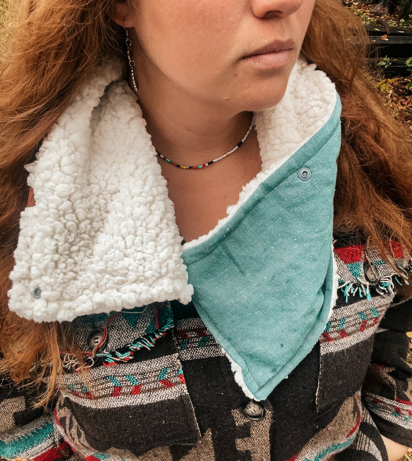 Cowboy Cowl: Soft turquoise