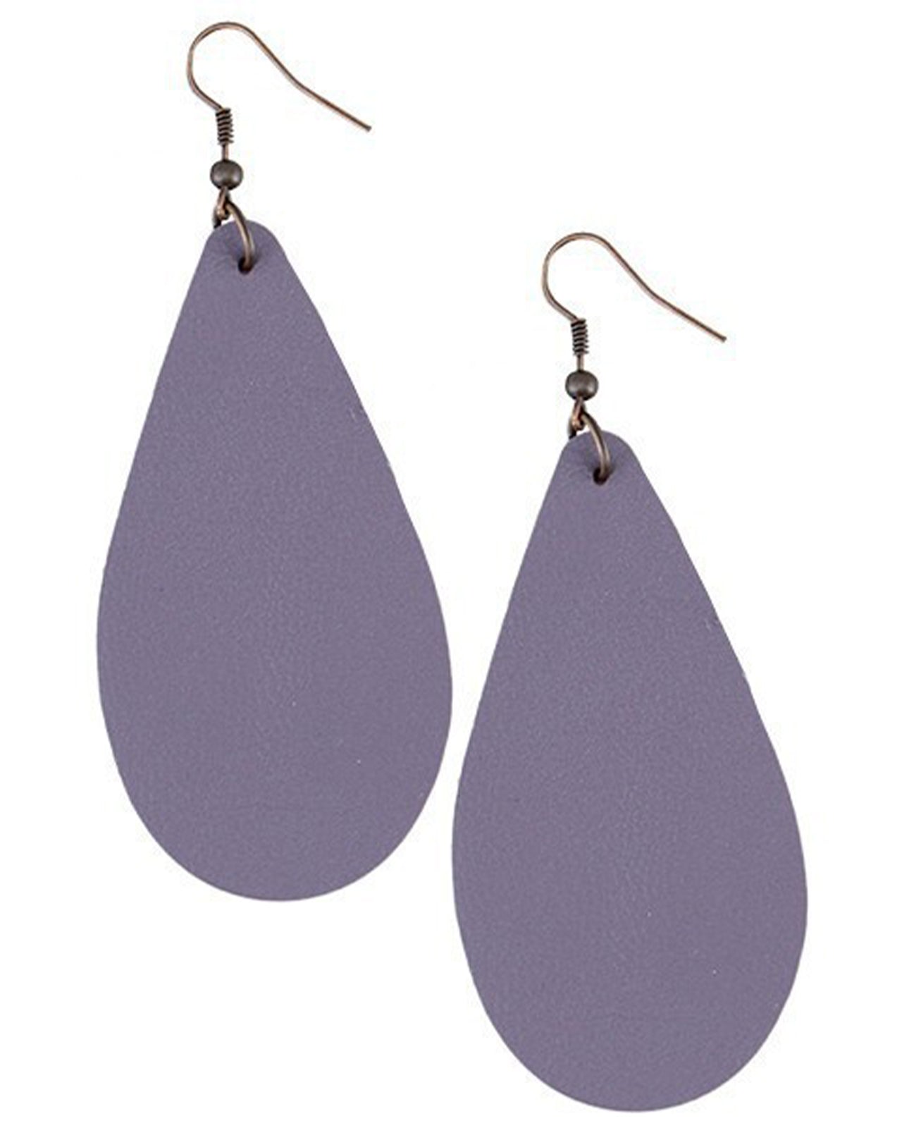 Leather Tear Drop Earrings