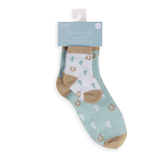 Mama & Me Socks Set Howdy Partner Blue