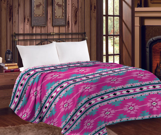 Mia King Throw Blanket - Rose