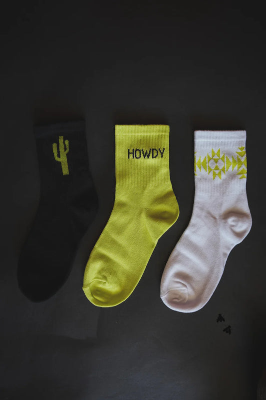 Sock Em Silly Set - Cacti Neon