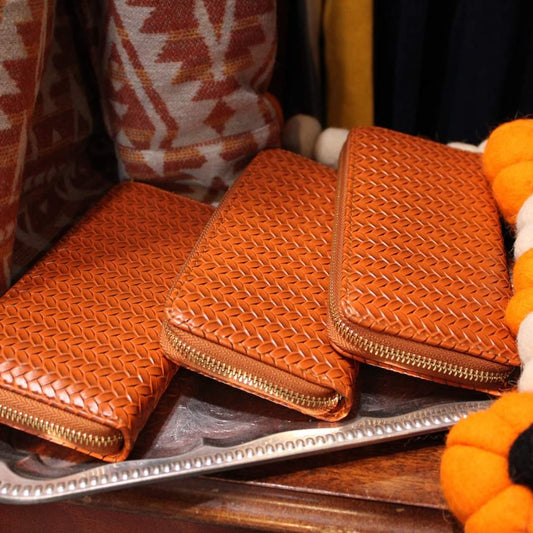 Vegan Woven Patterned Wallet