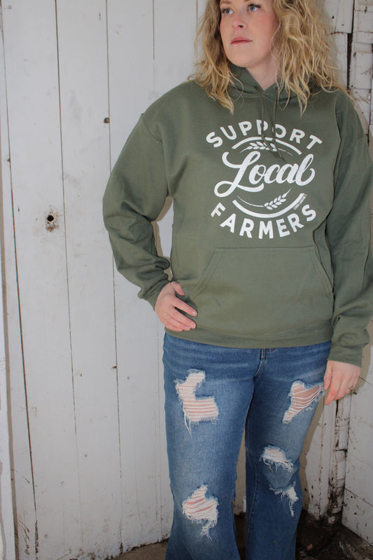 SUPPORT YOUR LOCAL FARMERS Hooded Sweatshirt