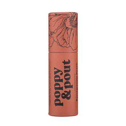 Poppy & Pout Lip Balm - Pomegranate Peach