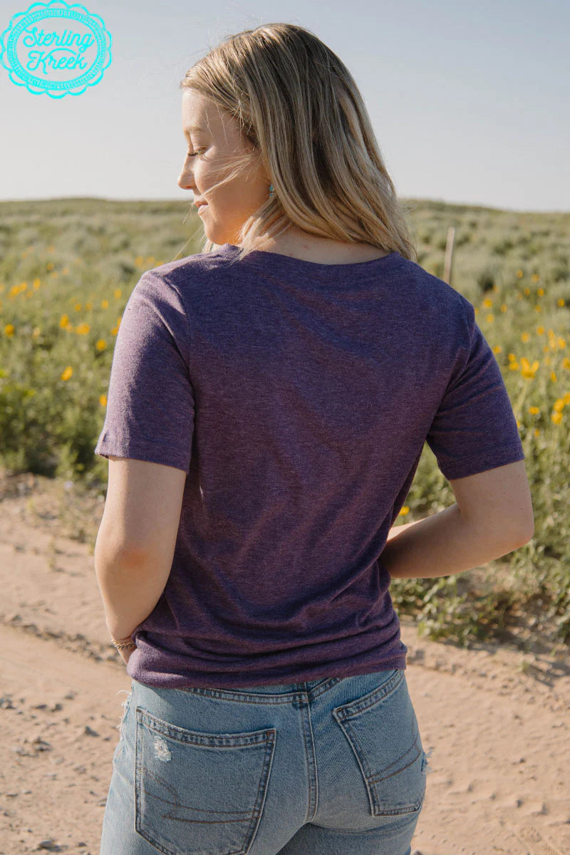 Simple Sterling Tee - Heathered Purple