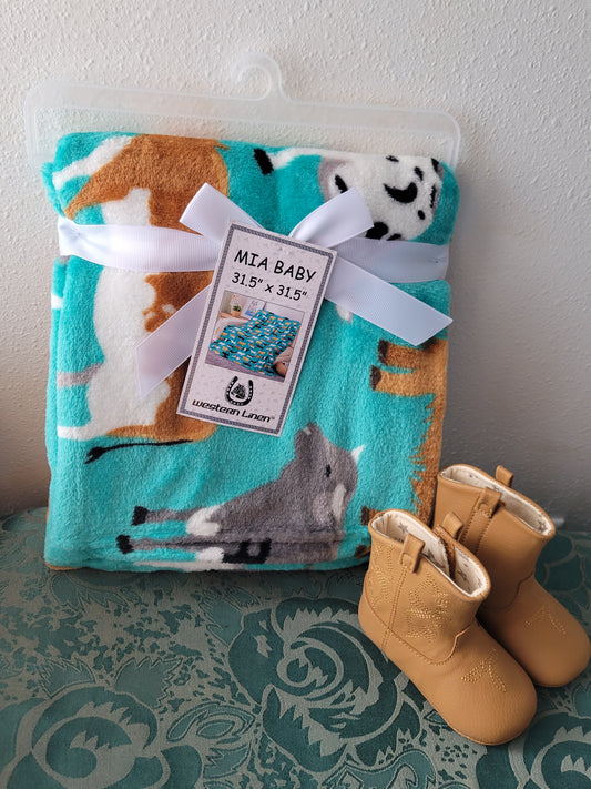 Mia Baby Blanket - Cows