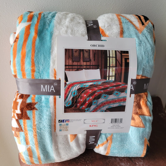 Mia King Throw Blanket - Orchid