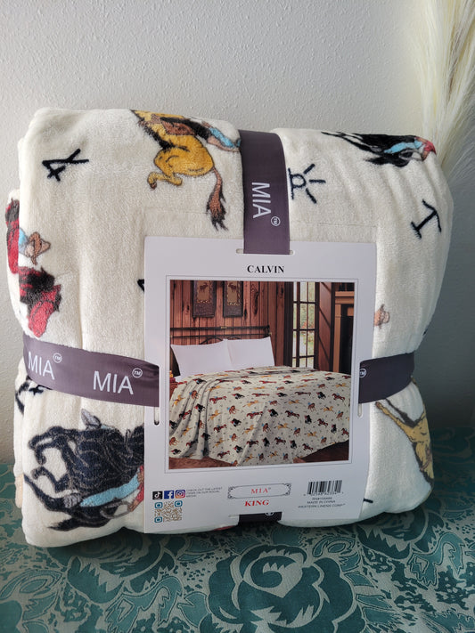 Mia King Throw Blanket - Calvin