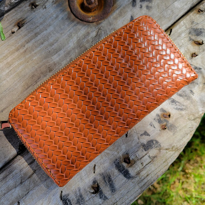 Vegan Woven Patterned Wallet