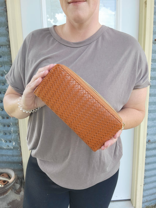 Vegan Woven Patterned Wallet