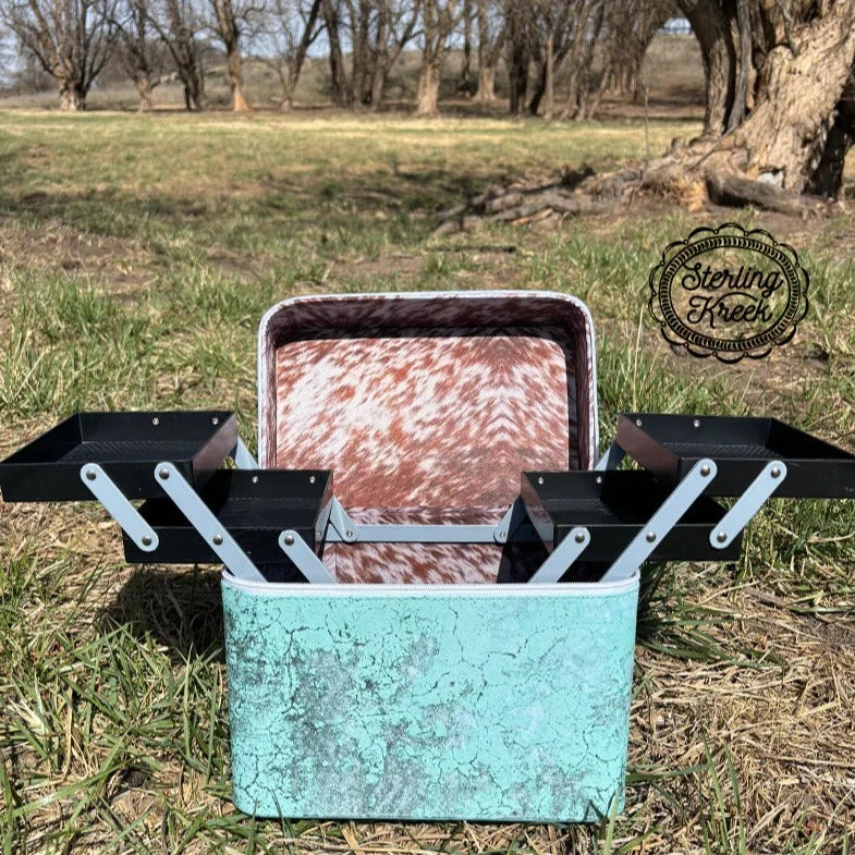 Turquoise Herd Makeup Box