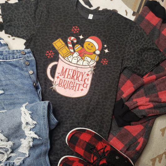 Merry & Bright Gingerbread Cup Tee